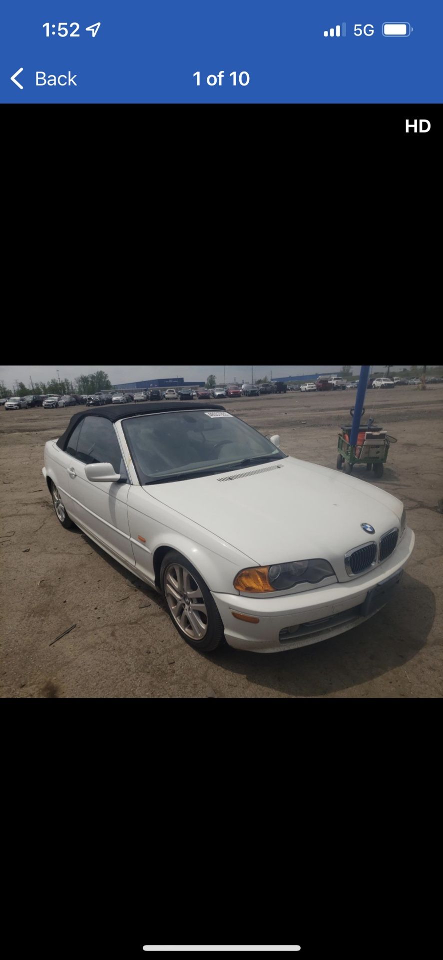 For Parts - 2002 BMW 330 Convertible / Needs Head gasket - For Parts Or Complete