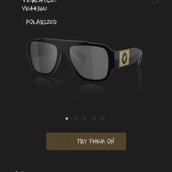 Versace Mens Polarized Sunglasses
