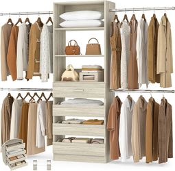 Aheaplus Closet System,4-9Ft Closet Organizer