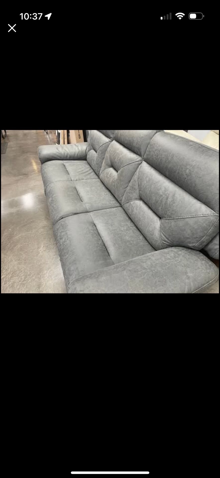 Lawton Fabric Power Reclining Sofa with Power Headrests