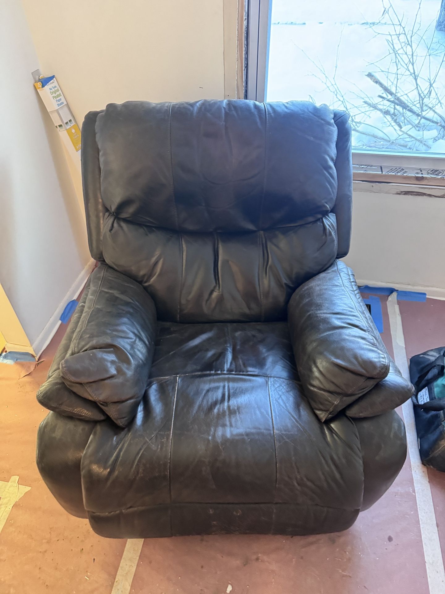 Recliner- Brown Leather