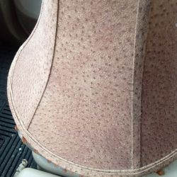 Price Reduced For Quick Sale Vintage Bell Style Velvet With Beaded Fringe Lamp Shade 