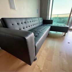 Brand New Black Leather sectional  Sofa 