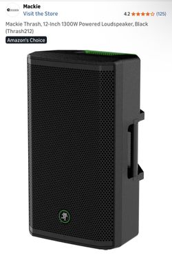 TWO (2) 12-Inch 1300W Powered Loudspeakers, Black (Thrash212)