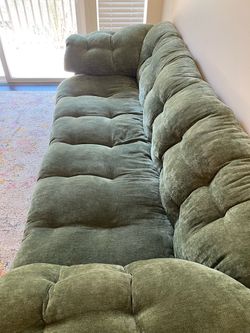 Green Tufted Sofa