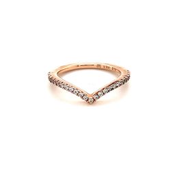 Pandora Sparkling Wishbone Rose Gold Ring