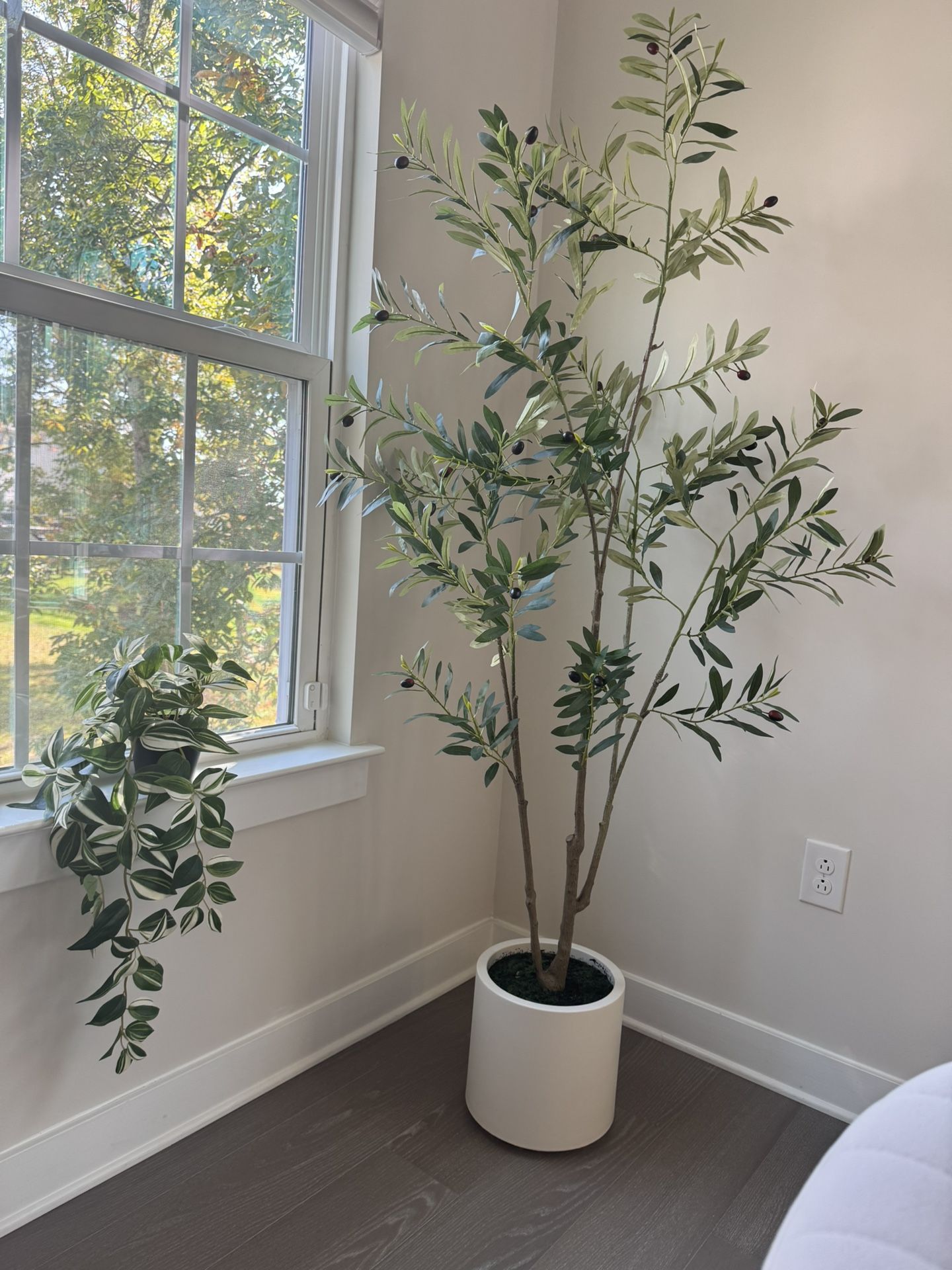 Beautiful Artificial Olive Tree + Bonus Plant - Perfect for Any Room!