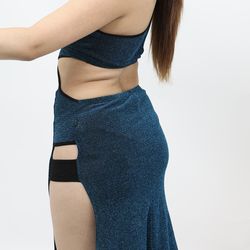 Shimmer Slanted shoulder dress