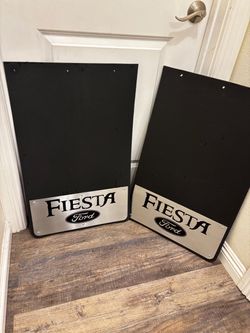 Pair of Brand new Ford Fiesta heavy duty rubber mud flaps/ stainless steel plates