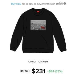 Supreme Aeriel Black Crewneck