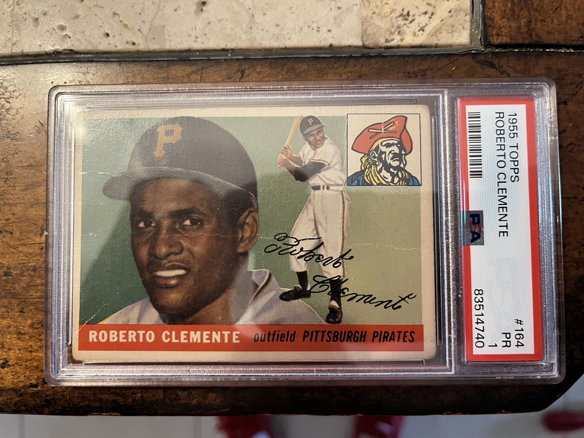 1955 Topps Roberto Clemente Rookie Card PSA 1