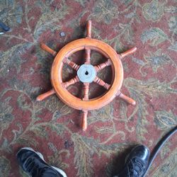 Boat Wheel.mahogany
