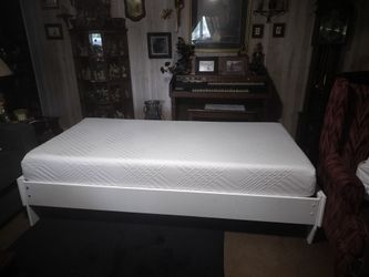 New white Twin platform bed and new mattress