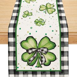 ☘️ “Shamrocks” Seasonal Table Runner (13”x72”)