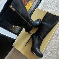 Michael Kors Leather Boots , Black Size 8 1/2