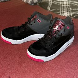 Flight jordan, black, gray, and pink 6.5Y