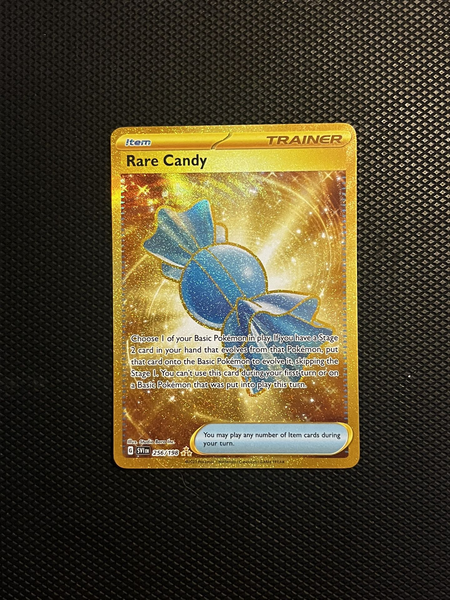 Pokemon Gold Rare Candy Card