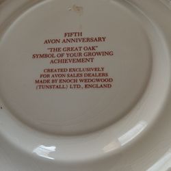 Avon Fifth Anniversary Plate, Breast Cancer By Avon Crusaders 