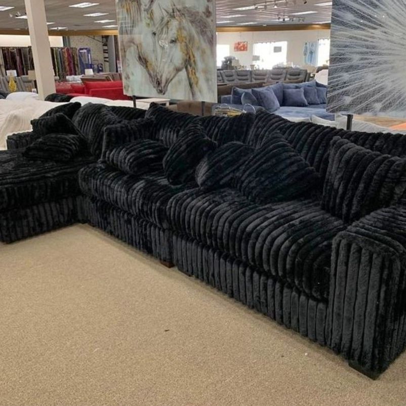 🖤 BLACK BEAUTY OVERSIZED SECTIONAL!! Living Room MANY COLOR OPTIONS AVAILABLE