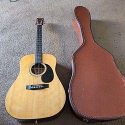 Vintage Acoustic Guitar Model Hondo II H210A Vintage Made in Korea