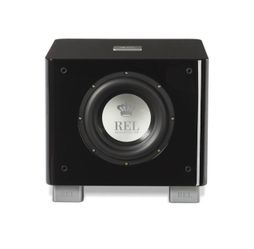 REL T/7x 8" powered subwoofer with 10" passive radiator (Black)