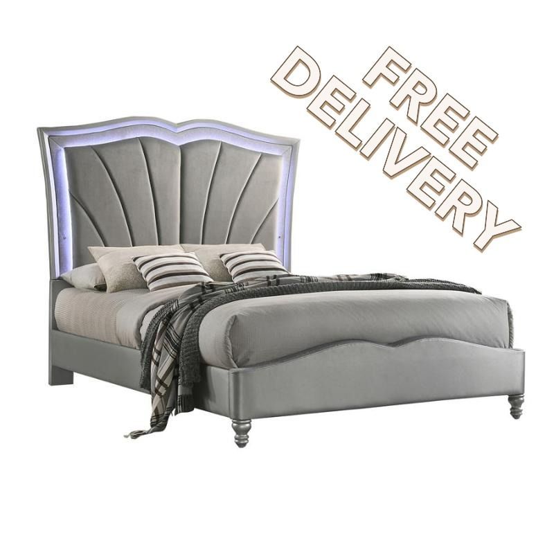 QUEEN BED BED FRAME WITH LET LIGHTS