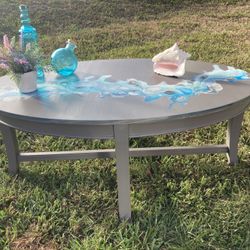 Coastal Epoxy Coffee Table 