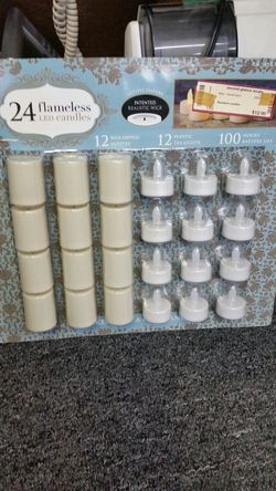 24 flameless.led candles.