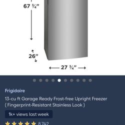 Frigidaire 13-cu ft Upright Freezer