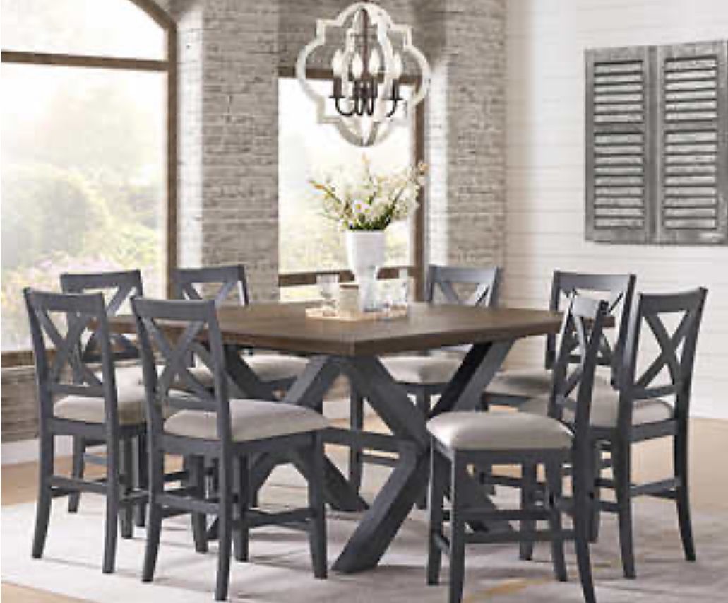 9-piece Counter-Height Dining Table Set— please read - if it’s posted, it’s available-