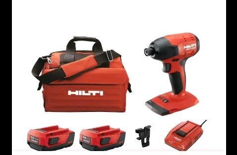 Hilti Impact Driver 1/4" Hex 22V Li-lon Brushless Cordless w/Battery/Charger/Bag