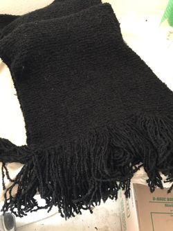 Black Fringed Shawl