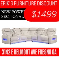 NEW SECTIONAL RECLINER WITH SPEAKERS 