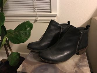 Lucky Brand Black Zipper Booties Women’s 9 1/2M