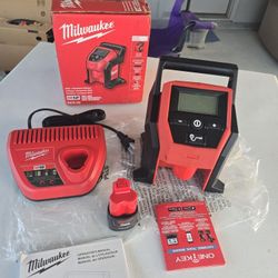 🔥$130 NO NEGOTIABLE🔥 M12 12-Volt Electric Portable Tire/pool Inflator with M12 12-Volt Lithium-Ion 2.0 Ah Compact Battery Pack and Charger