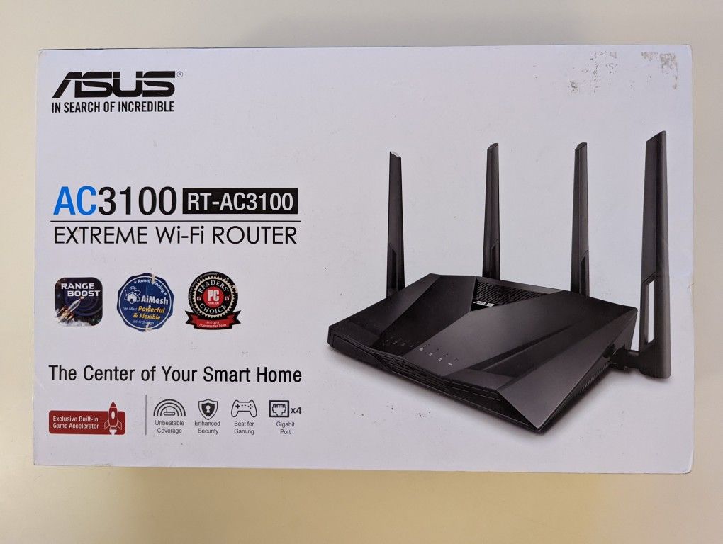 ASUS AC3100 WiFi Router (RT-AC3100) - Dual Band Wireless Internet Router, Trend Micro Lifetime AiProtection, AiMesh Compatible


