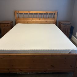 IKEA Hemnes Queen bedroom Set (bed + nightstands+ dresser)