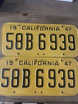1947 Restored License Plate