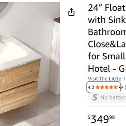 Brand New 24” Floating Bathroom Vanity – Modern Oak Fini