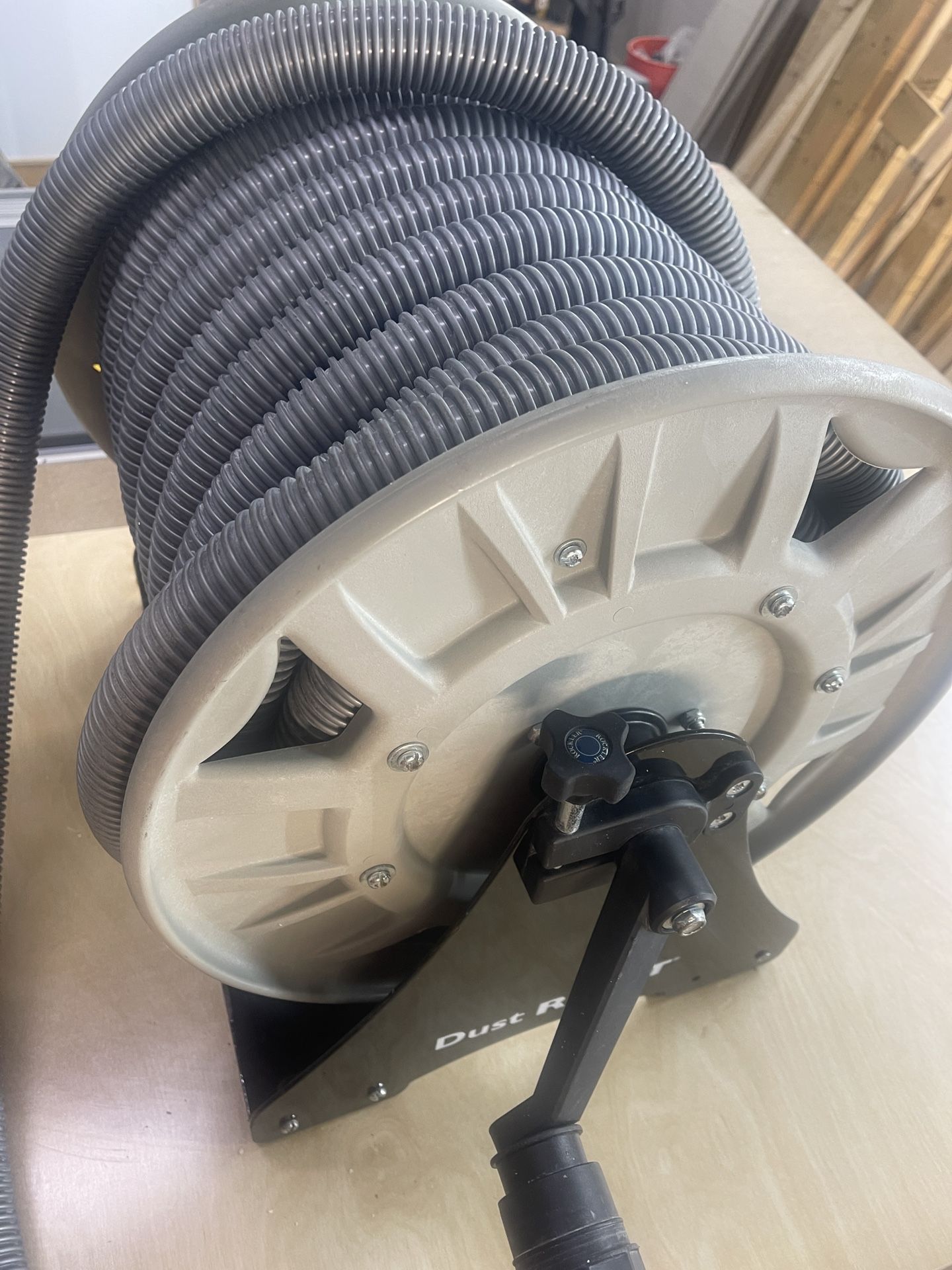 carrete de manguera de vacío capacidad 40 pies de 1.5 pulgadas .manguera de Extensión al Vacío de 50 Pies Y Herramienta De Varita de Mano Para Detalle