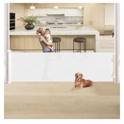 lolycute Extra Wide Retractable Safety Gate 35x137” (White)