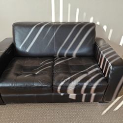 Leather Loveseat 