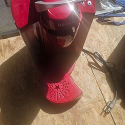 Red Keurig coffee maker