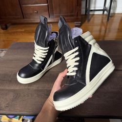 Rick Owen’s Geobasket High Top Leather Sneaker 