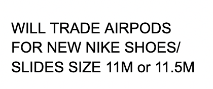 ISO Nike Shoes NEW size 11M or 11.5M