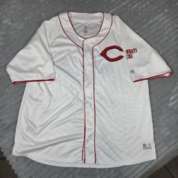 True Fan Genuine Merchandise Cincinnati Reds Jersey Size Men's White Sz 3xL