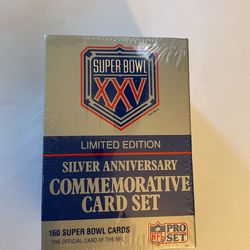1990 Pro Set Super Bowl XXV Silver Anniversary Football Commemorative Card Set