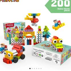 Building Blocks Kids Toys, STEM Puzzle Toys for Toddlers, Building Blocks Preschool Learning Sensory Montessori Toys for Boys and Girls Ages 3+, Safe 