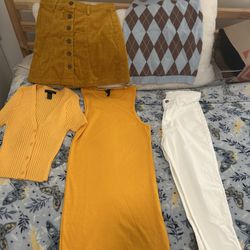 Skirts/top/dress/ White Pants