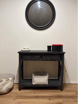 Black grey dresser